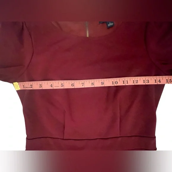 Banana Republic Elegant Burgundy Dress - Picture 4 of 8